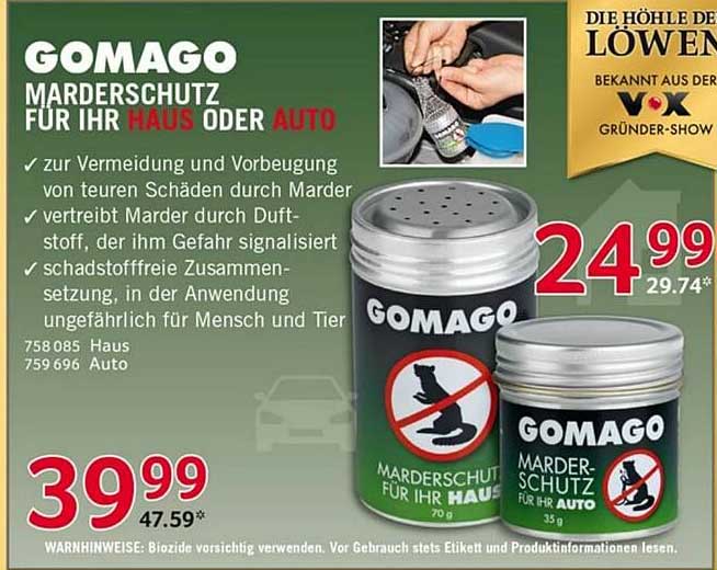 GOMAGO Mardervergrämung Auto 35g online kaufen bei Netto