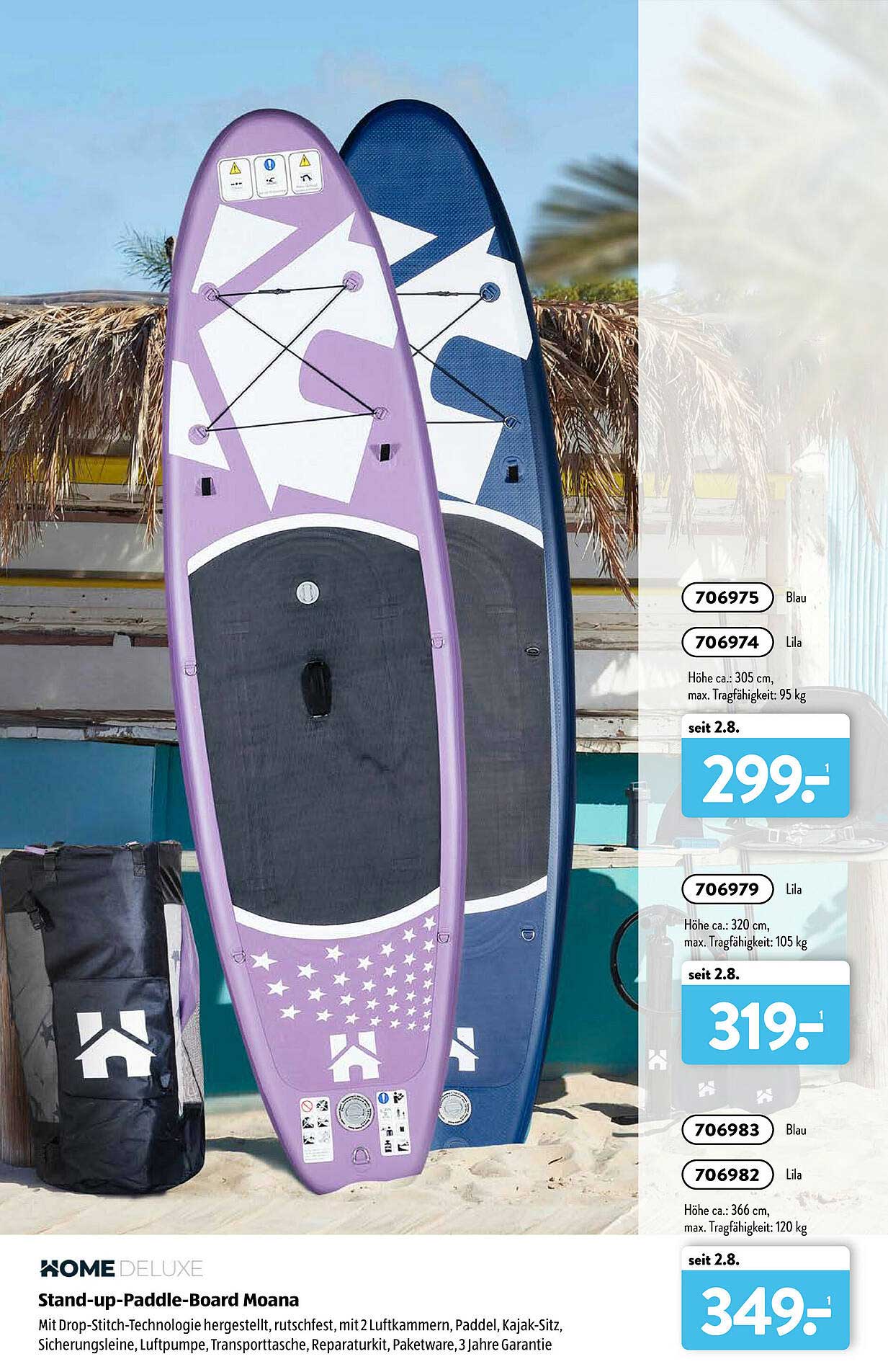 Home Standuppaddleboard Moana Angebot bei ALDI SÜD 1Prospekte.de