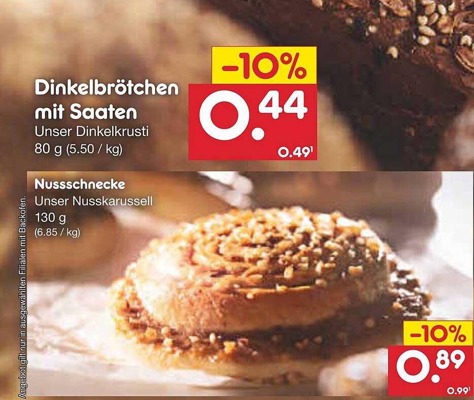 Dinkelbrötchen Mit Saaten Angebot bei Netto Marken-Discount - 1Prospekte.de