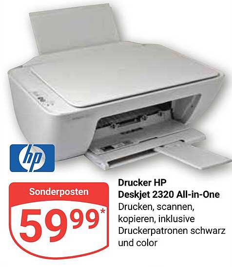 Hp Drucker Deskjet 2320 All-in-one Angebot bei Globus - 1Prospekte.de