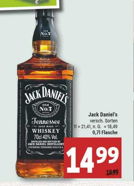 Jack Daniel's Verschiedene Sorten Angebot bei Marktkauf 1Prospekte.de