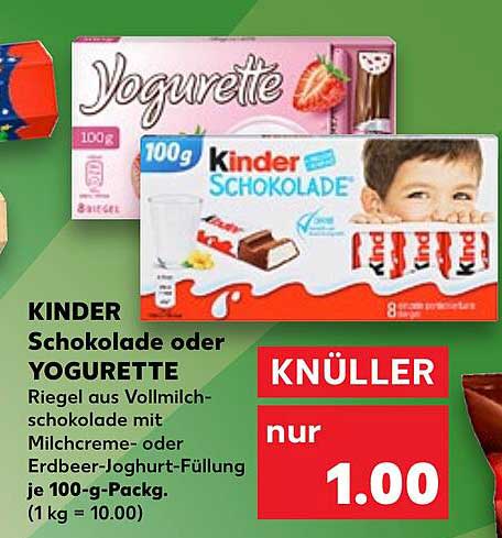 Kinder Schokolade Oder Yogurette Angebot bei Kaufland