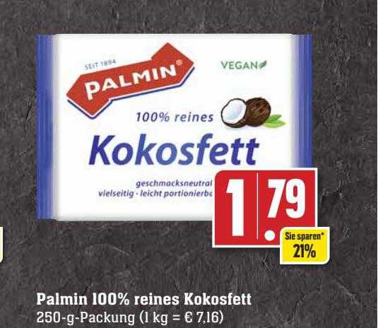 Palmin 100% Reines Kokosfett Angebot bei E Center