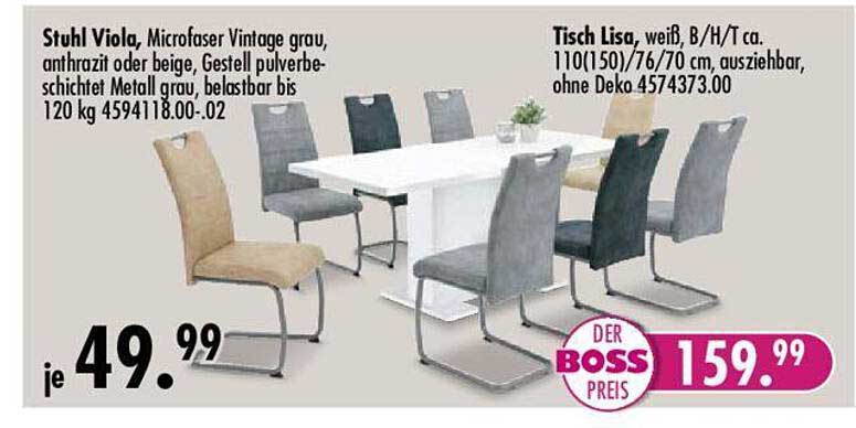 Stuhl Viola Angebot bei Möbel Boss 1Prospekte.de