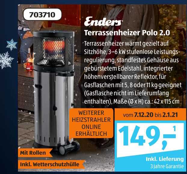 Enders Terrassenheizer Polo 2.0 Inkl. Wetterschutzhülle Angebot bei Aldi  Nord