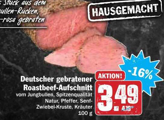 Deutscher Gebratener Roastbeef-aufschnitt Angebot bei Hit Markt