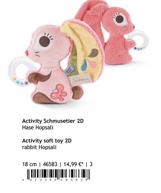 Activity Schmusetier 2d Hase Hopsali Oder Soft Toy 2d Rabbit Angebot ...