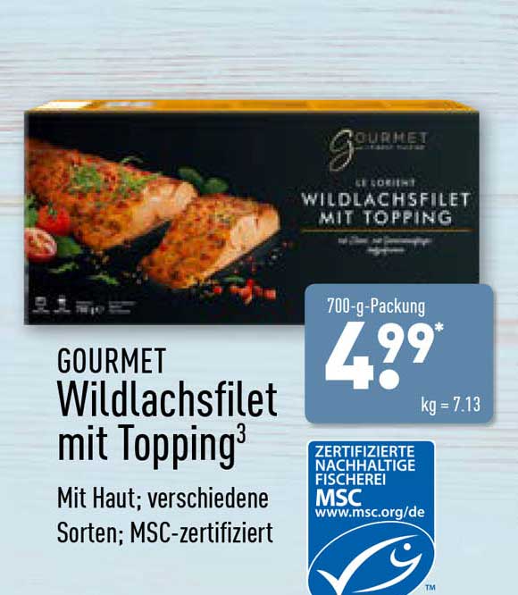 Gourmet Wildlachsfilet Mit Topping Angebot bei ALDI Nord - 1Prospekte.de