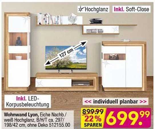 Wohnwand Lyon Angebot bei Möbel Boss 1Prospekte.de