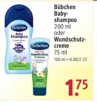 Bübchen Baby Shampoo Oder Wundschutz Creme Angebot bei ROSSMANN