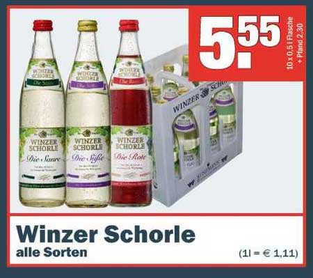 Sobi Getränkemarkt Winzer Schorle Alle Sorten