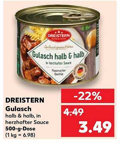 Dreistern Gulasch Angebot Bei Kaufland - 1Prospekte.de