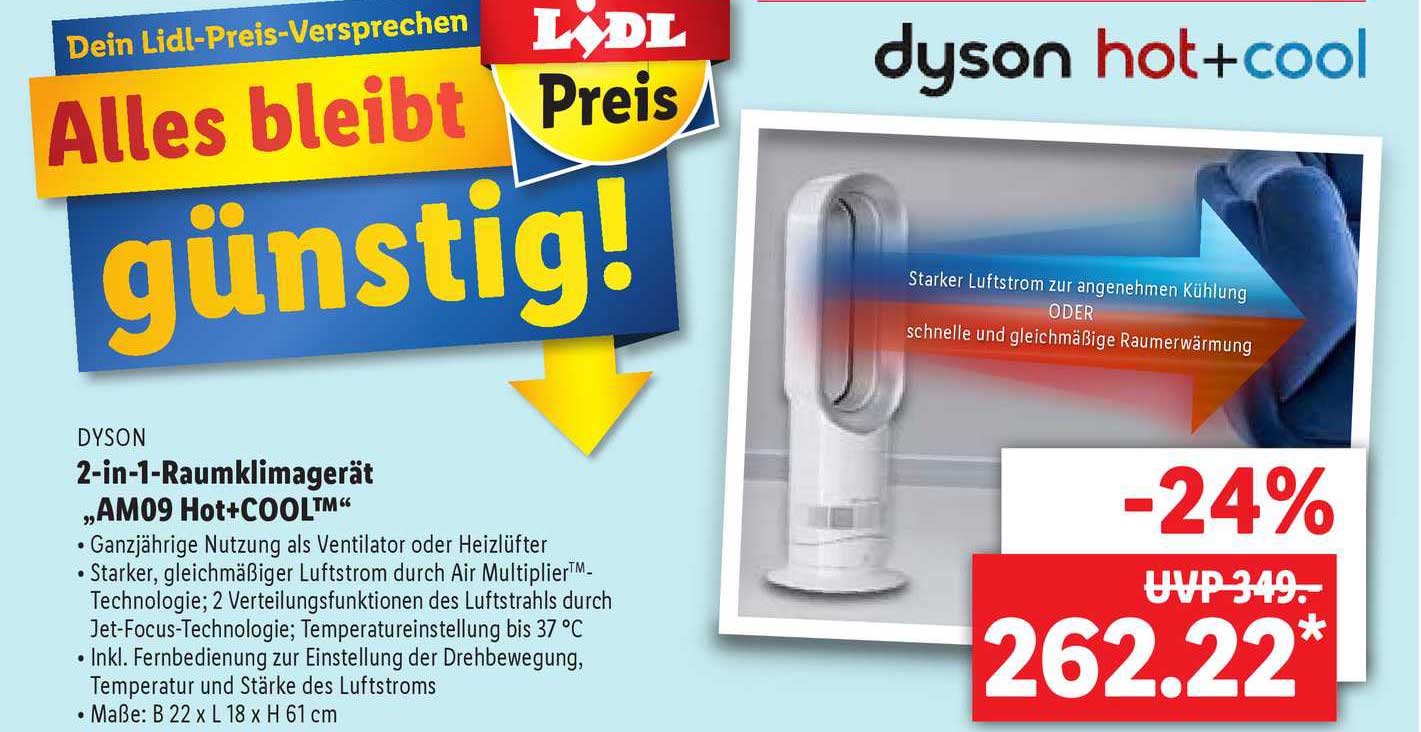 Lidl Dyson 2 In 1 Raumklimagerät „AM09 Hot COOL”
