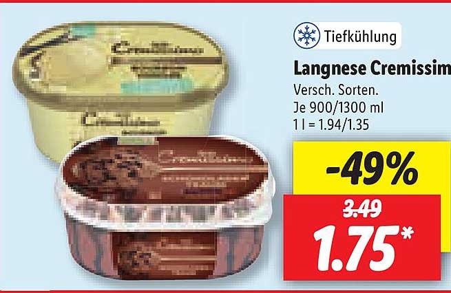 Langnese Cremissimo Angebot bei Lidl 1Prospekte.de