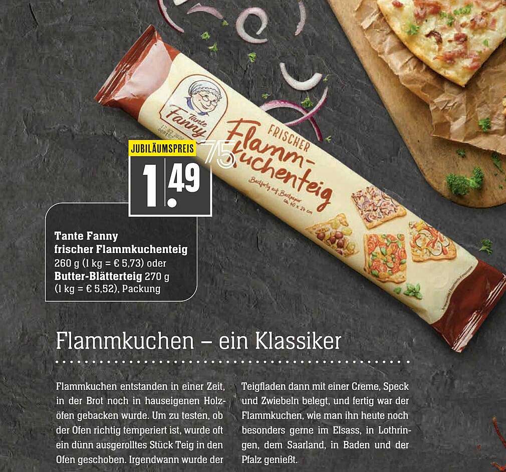 Tante Fanny Frischer Flammkuchenteig Oder Butter-blätterteig Angebot ...