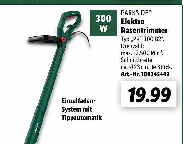 Parkside Elektro Rasentrimmer Angebot bei Lidl 1Prospekte.de