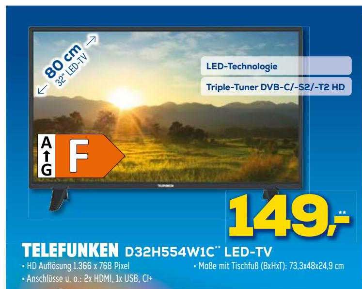 Telefunken D32h554w1c Led Tv Angebot Bei Euronics Xxl 1prospektede 3051