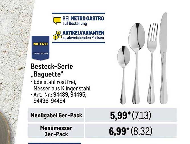 Besteck serie baguette Angebot Bei METRO 1Prospekte de Besteck serie baguette Angebot Bei METRO 1Prospekte de