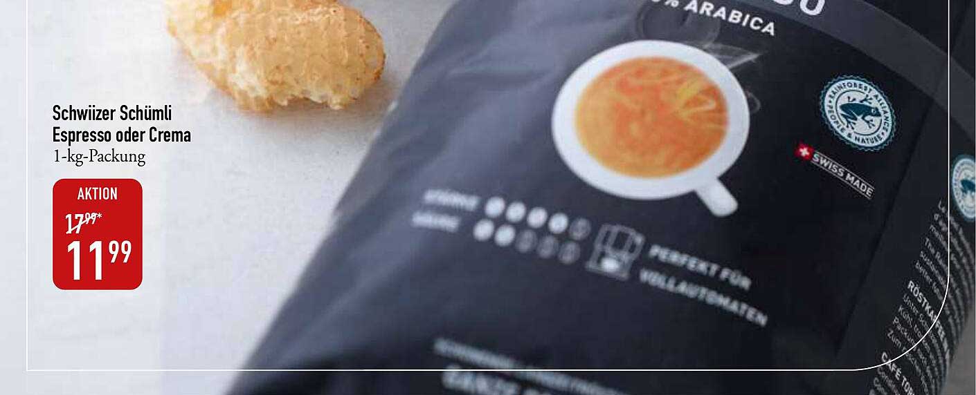 Schwiizer Schümli Espresso Oder Crema Angebot bei DINEA - 1Prospekte.de