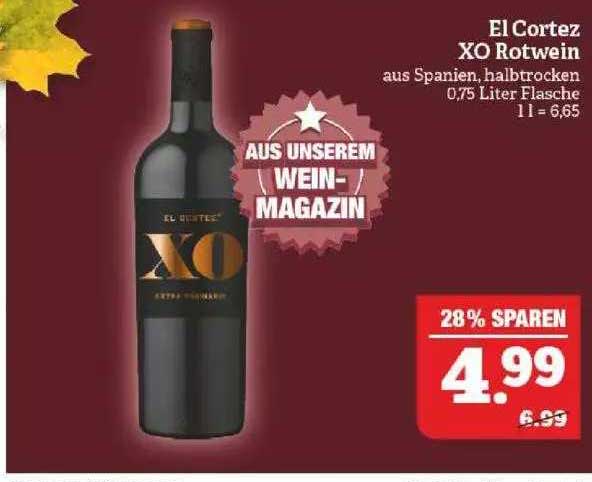 El Cortez Xo Rotwein Angebot bei Marktkauf