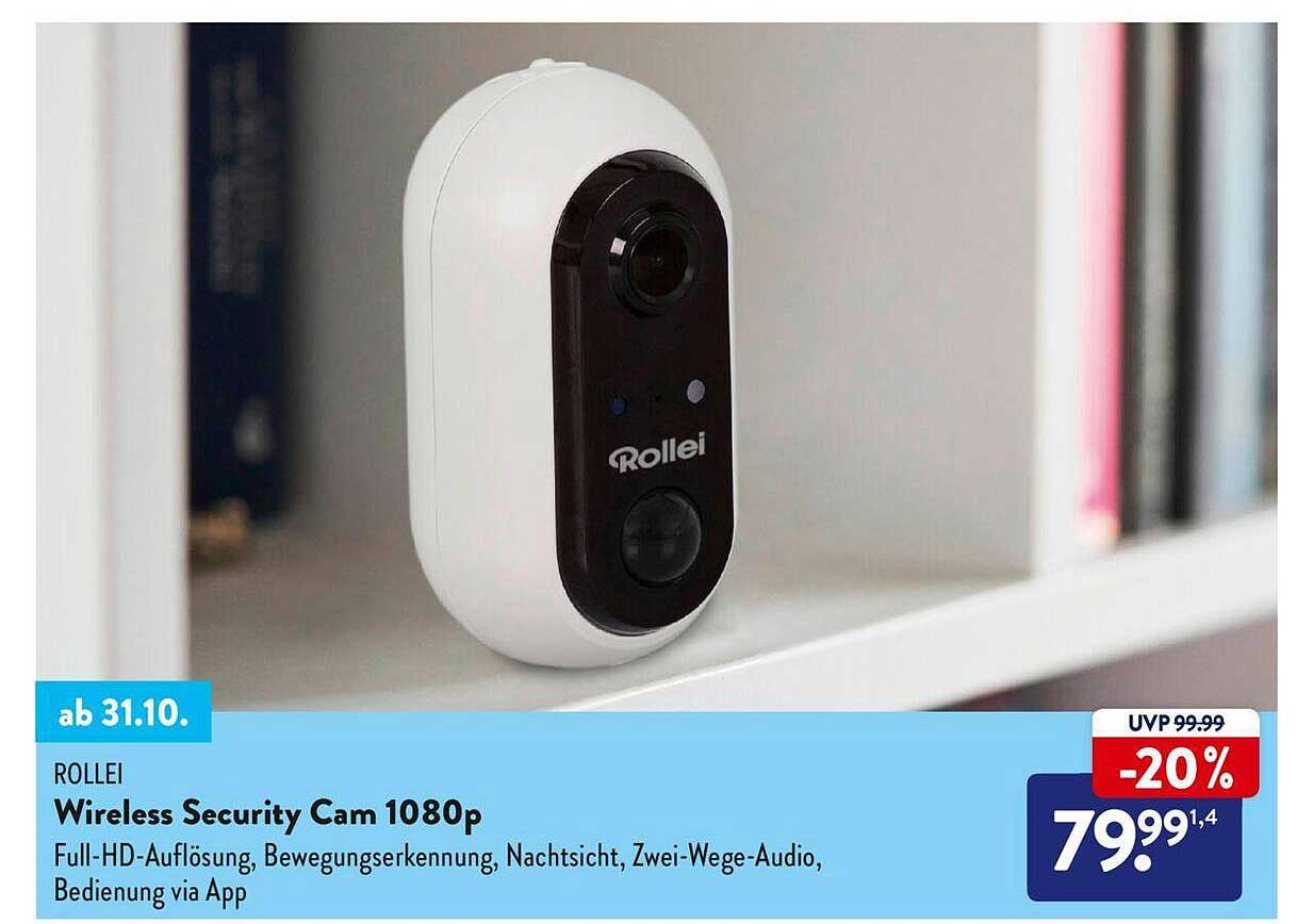 Rollei Wireless Security Camera 1080p Test Rollei Wireless Security Cam 1080p Angebot bei ALDI SÜD - 1Prospekte.de