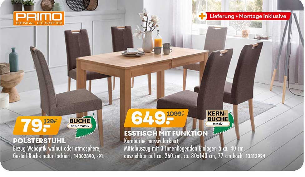 Polsterstuhl, Esstisch Mit Funktion Angebot bei Möbel Kraft 1Prospekte.de