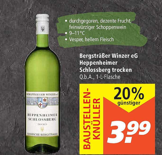 Bergsträßer Winzer Eg Heppenheimer Schlossberg Trocken Angebot bei ...