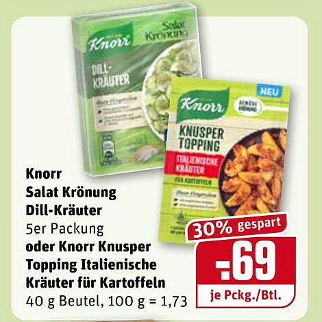 Knorr Salat Krönung Dillkräuter Oder Knorr Knusper Topping
