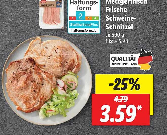 Metzgerfrisch Frische Schweine-schnitzel Angebot bei Lidl | Billiger Montag