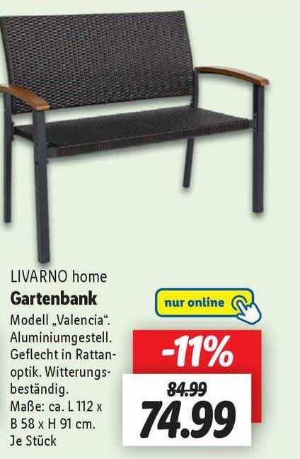 Livarno Home Gartenbank Angebot bei Lidl 1Prospekte.de