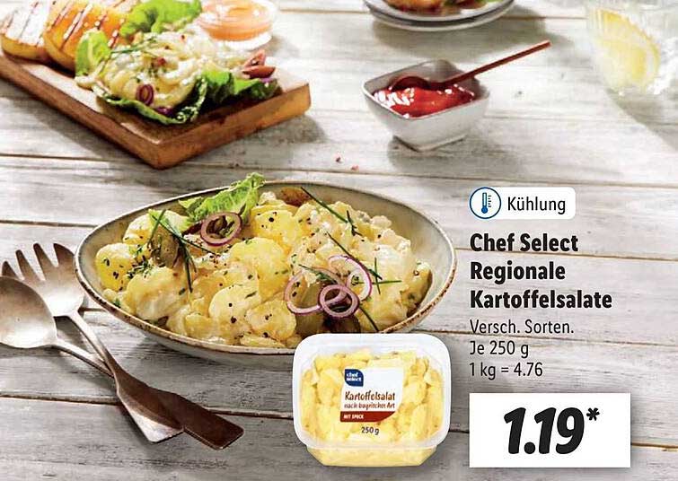 Chef Select Regionale Kartoffelsalate Angebot bei Lidl