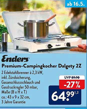 ALDI Nord Enders Premium-campingkocher Dalgety 2z