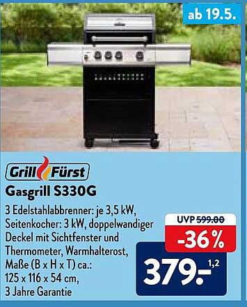 ALDI Nord Grill Fürst Gasgrill S330g