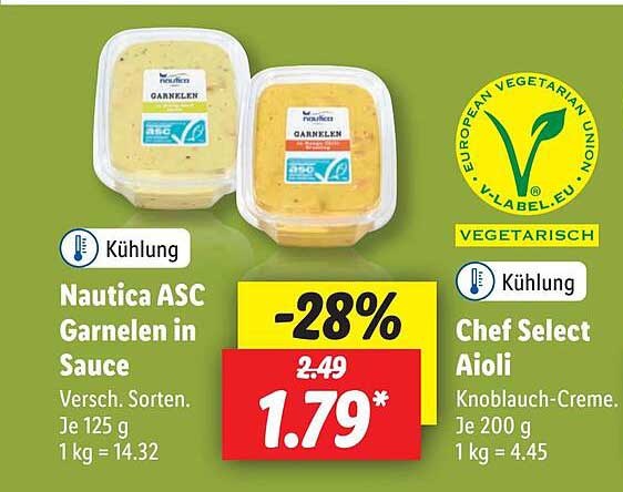 Nautica Asc Garnelen In Sauce Oder Chef Select Aioli Angebot bei Lidl
