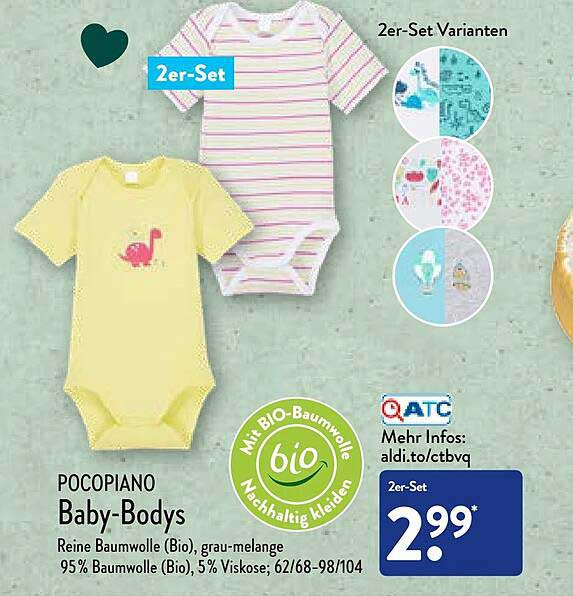 ALDI Nord Pocopiano Baby-bodys