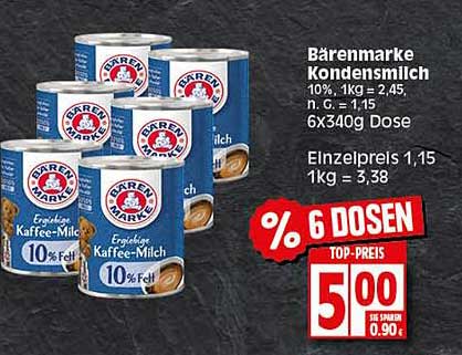 Barenmarke Kondensmilch Im Angebot