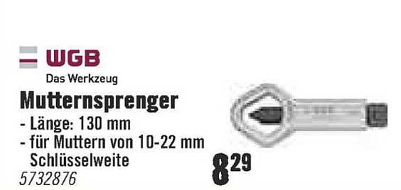 Mutternsprenger WGB, 130 mm - HORNBACH