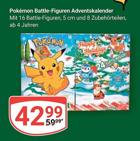 Pokémon Battle-figuren Adventskalender Angebot bei Globus - 1Prospekte.de