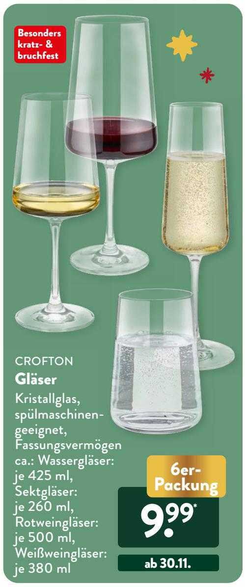 Crofton Gläser Angebot bei ALDI SÜD 1Prospekte.de
