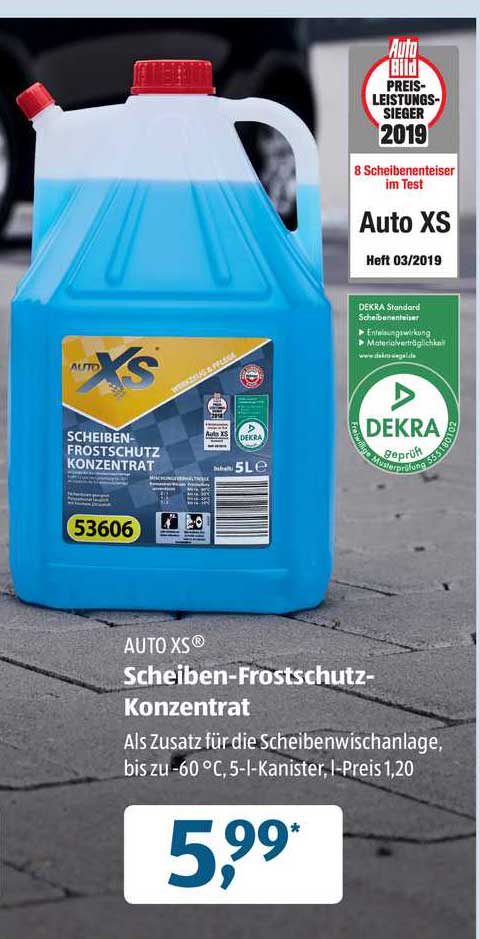 AUTO XS® Scheiben-Frostschutz-Konzentrat 5 l