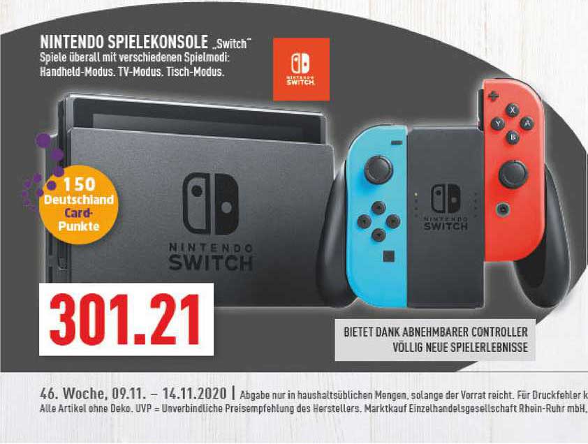 Marktkauf Nintendo Spielekonsole „switch”