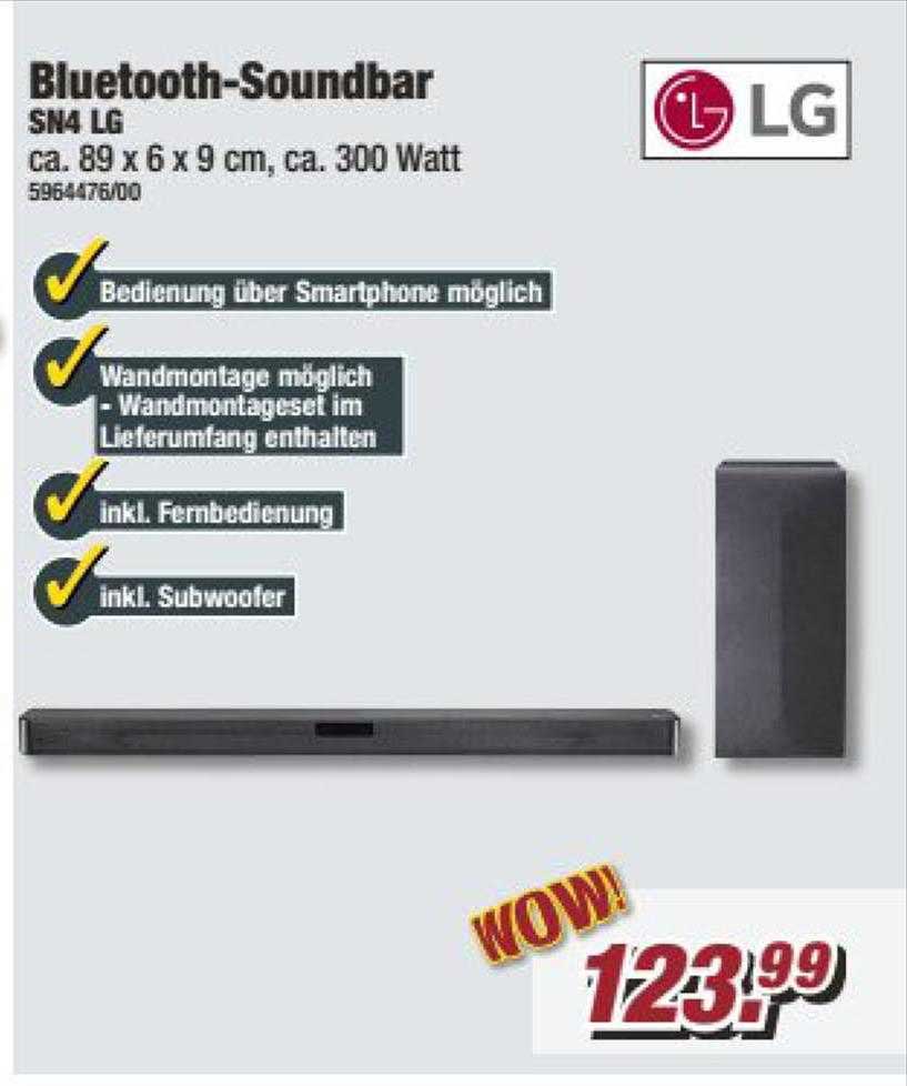 Bluetoothsoundbar Sn4 Lg Angebot bei POCO 1Prospekte.de