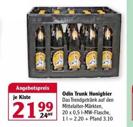 Odin Trunk Honigbier 6 x 0,5 Liter 5.4 % Vol Deutschland inc. 0.48€ MEHRWEG  Pfand : : Grocery
