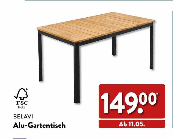 Belavi Laugartentisch Angebot bei ALDI Nord 1Prospekte.de
