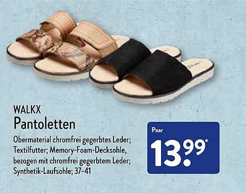 walkx pantoletten aldi