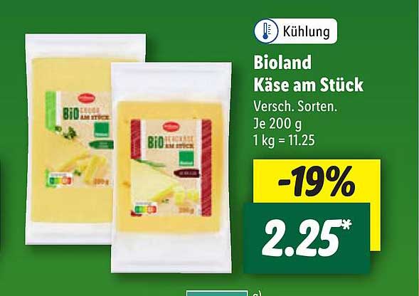 Bioland Käse Am Stück Angebot bei Lidl - 1Prospekte.de