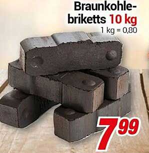 Braunkohle Briketts 10 Kg Angebot bei