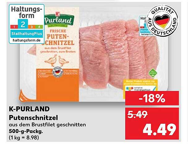 Wie Lange Kann Man Putenschnitzel Im Kühlschrank Aufbewahren K-purland Putenschnitzel Angebot bei Kaufland - 1Prospekte.de