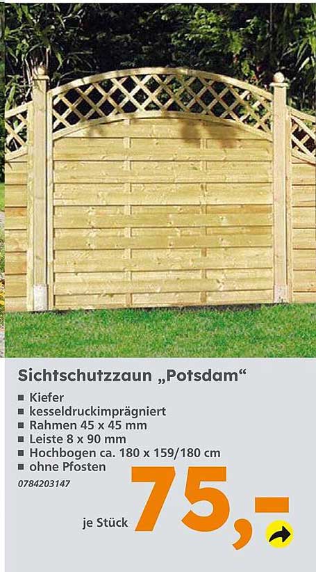 Sichtschutzzaun „potsdam“ Angebot bei Globus Baumarkt 1Prospekte.de