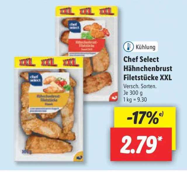 Chef Select Hähnchenbrust Filetstücke Angebot bei XXL Lidl